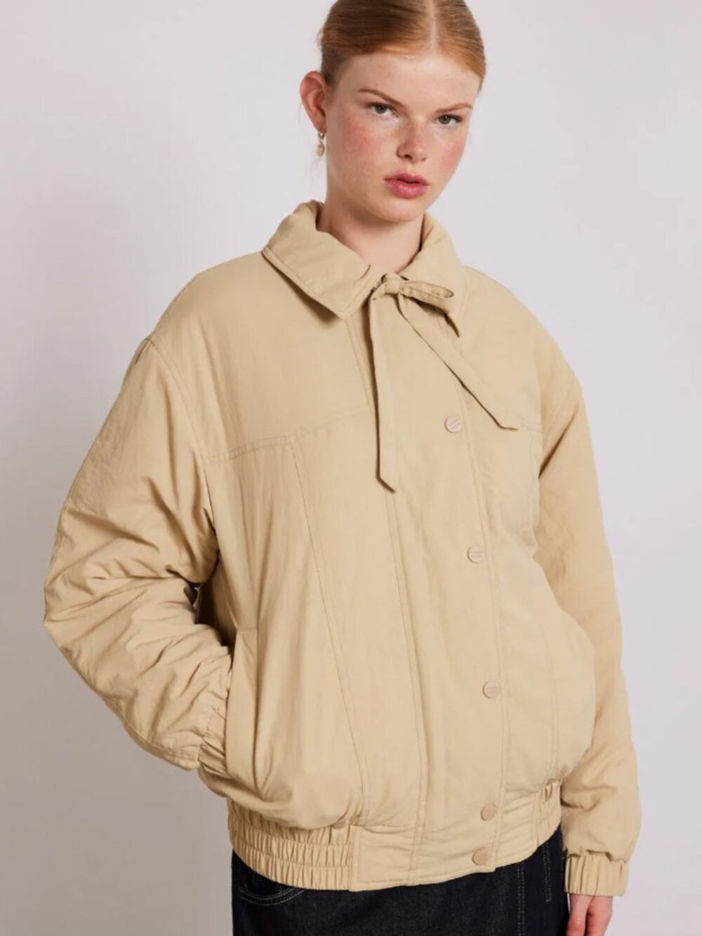 Damson Madder Women's Light Brown Claudia Bomber Jacket (US6/US10)